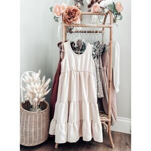 Keeper Of My Heart Petal Pink Floaty Tiered Minimalist Maxi Dress 5/6